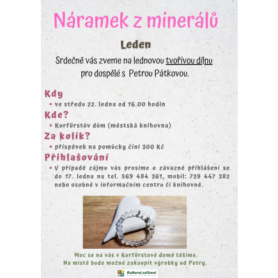 Dílna pro dospělé/náramek z minerálů