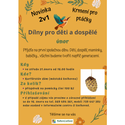 Dílna pro děti i dospělé/Krmení pro ptáčky
