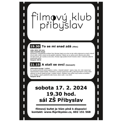 Filmový klub/film To se mi snad zdá/ koncert A stali se ovcí